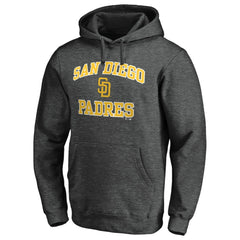 San Diego Padres Heart and Soul Pullover Hoodie - Charcoal