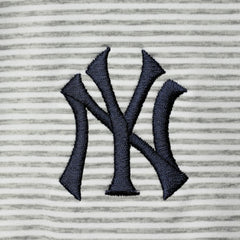 New York Yankees Vineyard Vines Women's Stripe Sankaty Half-Zip Pullover Top - Heather Gray