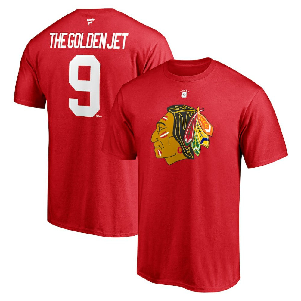 Bobby Hull Chicago Blackhawks Fanatics Authentic Stack Retired Player Nickname & Number T-Shirt