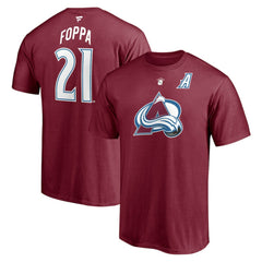Peter Forsberg Colorado Avalanche Fanatics Authentic Stack Retired Player Nickname & Number T-Shirt