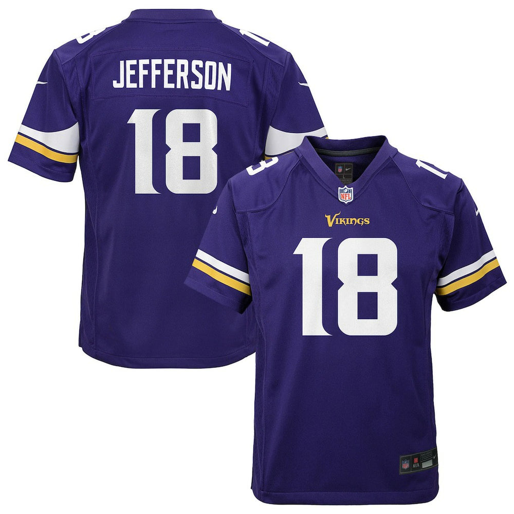 NFL Minnesota Vikings Justin Jefferson Youth Game Jersey