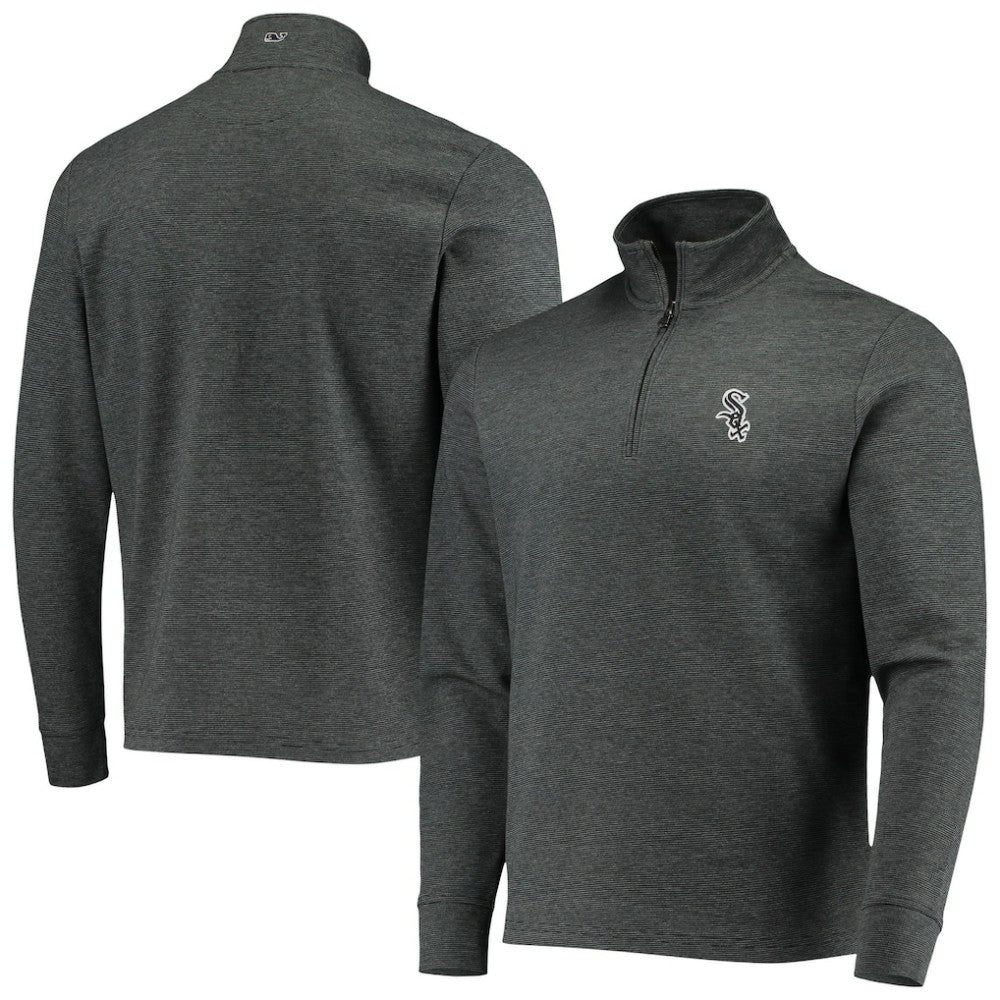 Chicago White Sox Vineyard Vines Saltwater Quarter-Zip Jacket - Charcoal