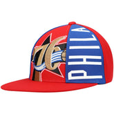 Philadelphia 76ers Hardwood Classics Big Face Callout Snapback Hat - Red | Mitchell & Ness sale