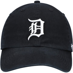 Detroit Tigers Youth Team Logo Clean Up Adjustable Hat - Black | 47 brand