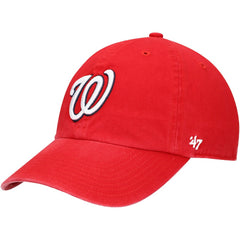 Washington Nationals Youth Team Logo Clean Up Adjustable Hat - Red | 47 brand