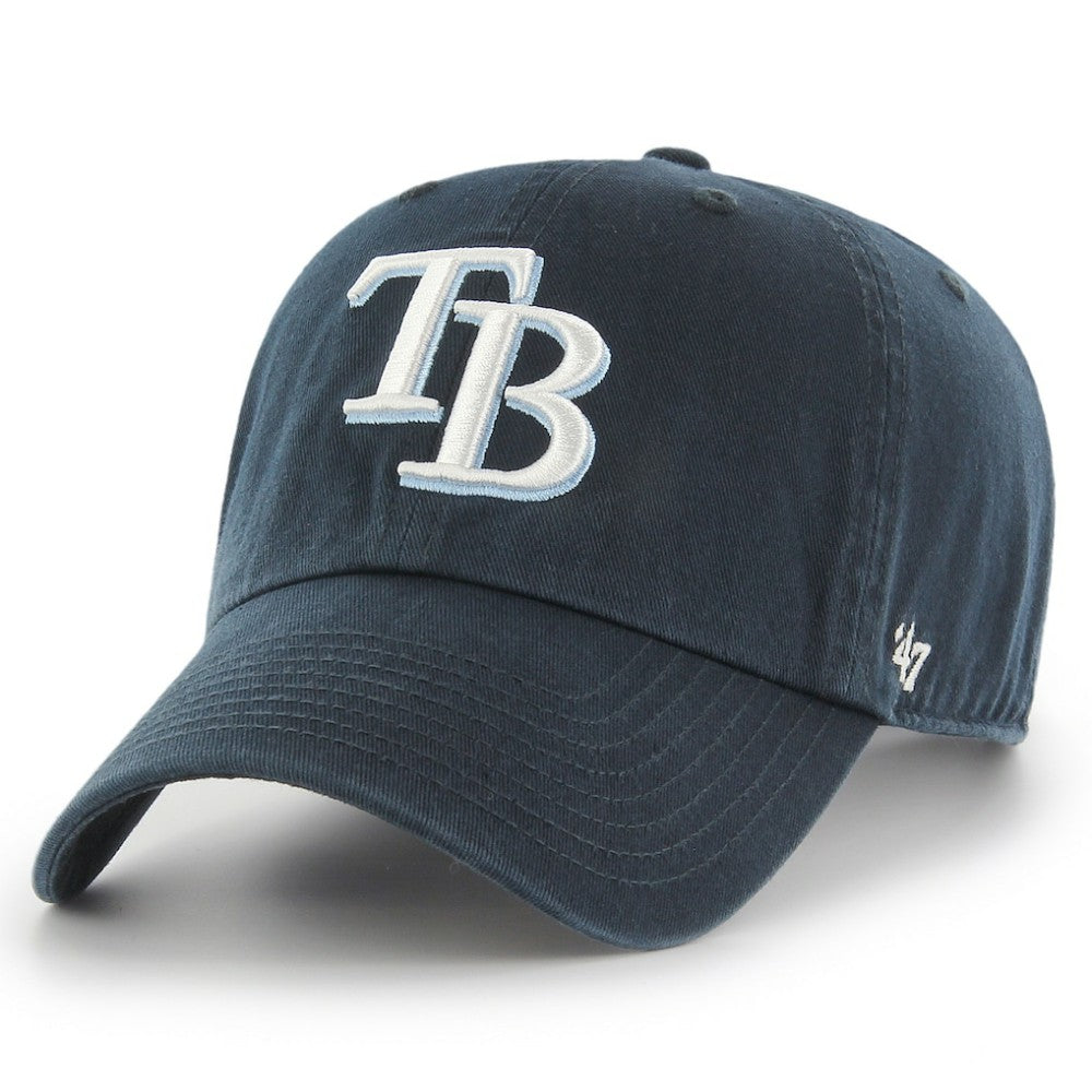 Tampa Bay Rays Youth Team Logo Clean Up Adjustable Hat - Navy | 47 brand