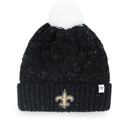 NFL New Orleans Saints '47 Women's Fiona Logo Cuffed Knit Hat with Pom