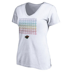 Minnesota Wild Women's City Pride V-Neck T-Shirt