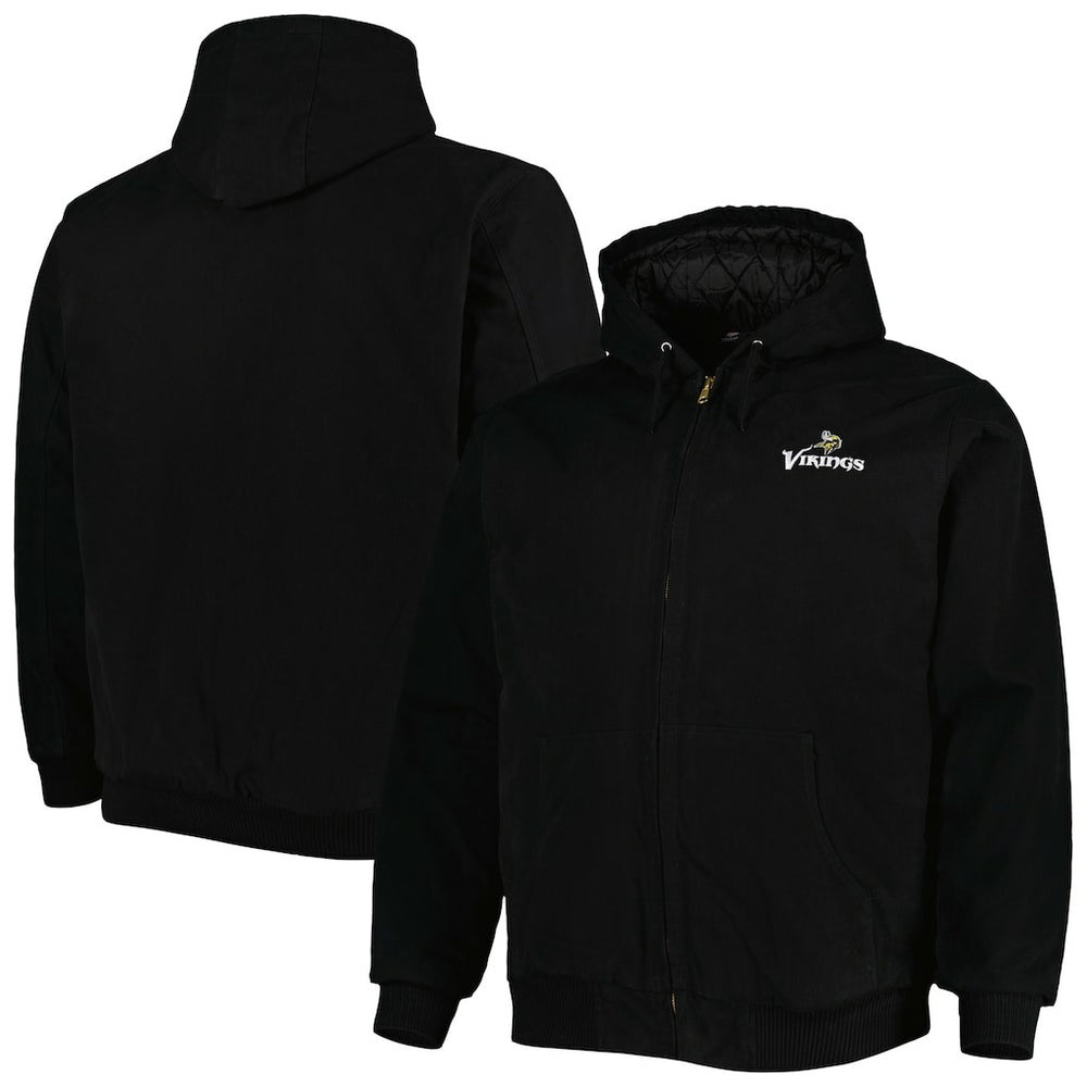 NFL Minnesota Vikings Dunbrooke Big & Tall Dakota Canvas Hoodie Full-Zip Jacket