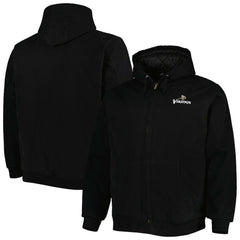 NFL Minnesota Vikings Dunbrooke Big & Tall Dakota Canvas Hoodie Full-Zip Jacket