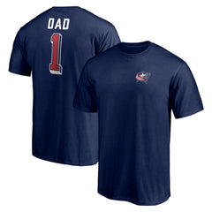 Columbus Blue Jackets Number One Dad Logo T-Shirt