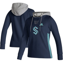 Seattle Kraken adidas Women's Skate Lace AEROREADY Pullover Hoodie