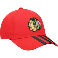 Chicago Blackhawks adidas Locker Room Three Stripe Adjustable Hat