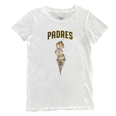 San Diego Padres Tiny Turnip Women's Triple Scoop T-Shirt - White