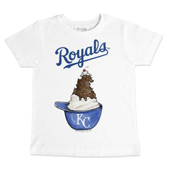 Kansas City Royals Tiny Turnip Youth Sundae Helmet T-Shirt - White