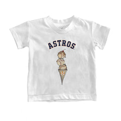 Houston Astros Tiny Turnip Youth Triple Scoop T-Shirt - White