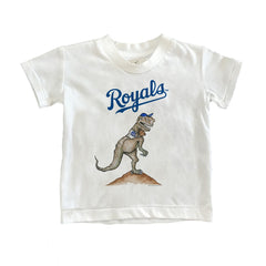 Kansas City Royals Tiny Turnip Youth TT Rex T-Shirt - White