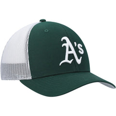 Athletics Primary Logo Trucker Snapback Hat - Green/White | 47 brand