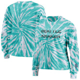 Seattle Kraken WEAR by Erin Andrews Women's Tie-Dye Long Sleeve T-Shirt