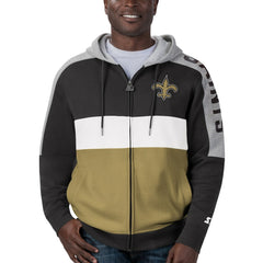 NFL New Orleans Saints Starter Playoffs Color Block Full-Zip Hoodie