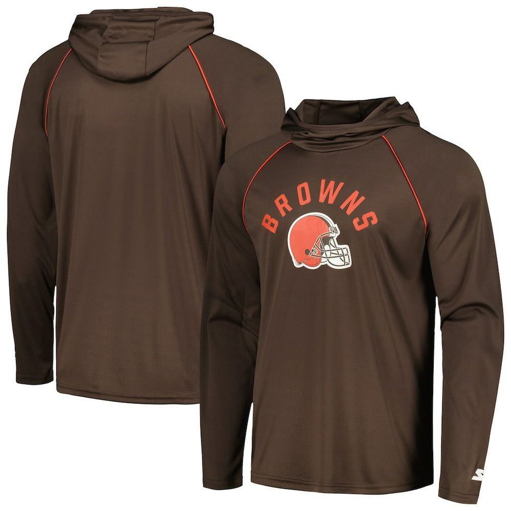 NFL Cleveland Browns Starter Raglan Long Sleeve Hoodie T-Shirt