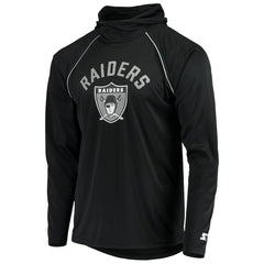 NFL Las Vegas Raiders Starter Throwback Raglan Hoodie Long Sleeve T-Shirt