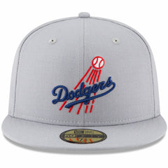 Los Angeles Dodgers Cooperstown Collection Logo 59FIFTY Fitted Hat - Gray | New Era