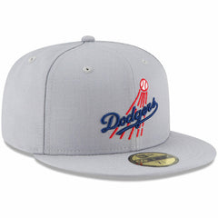 Los Angeles Dodgers Cooperstown Collection Logo 59FIFTY Fitted Hat - Gray | New Era