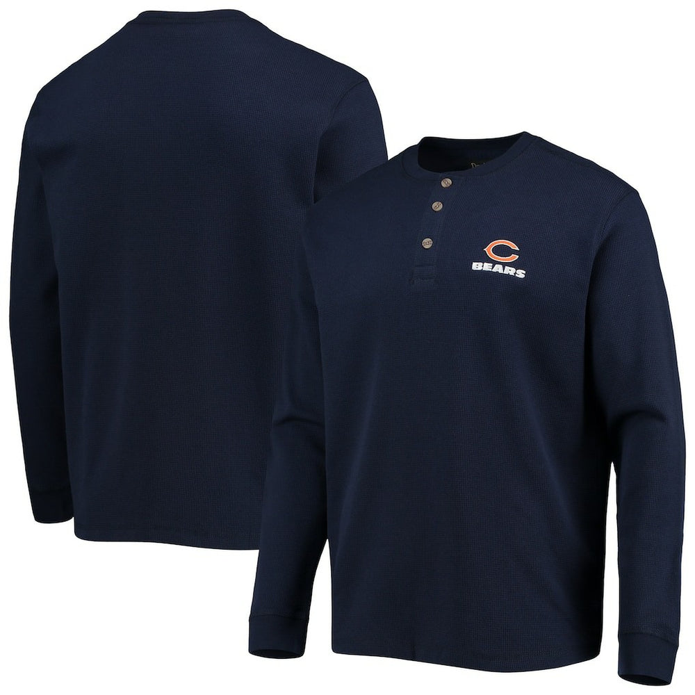 NFL Chicago Bears Dunbrooke Logo Maverick Thermal Henley Long Sleeve T-Shirt