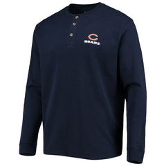 NFL Chicago Bears Dunbrooke Logo Maverick Thermal Henley Long Sleeve T-Shirt
