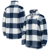 Seattle Kraken G-III 4Her by Carl Banks Women's Plaid Sherpa Quarter-Zip Jacket