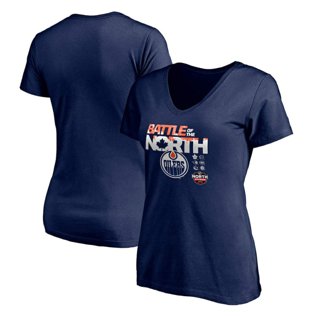 Edmonton Oilers Women's Battle of the North V-Neck T-Shirt