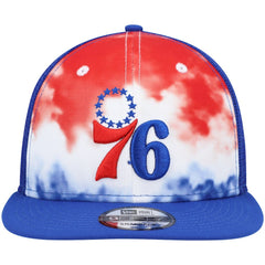 Philadelphia 76ers Hazy Trucker 9FIFTY Snapback Hat - Royal | New Era sale