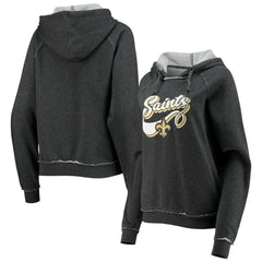 NFL New Orleans Saints Women's Script Fleece Raglan Pullover Hoodie