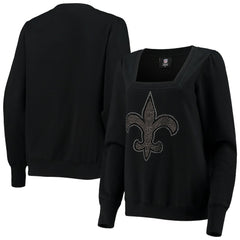 NFL New Orleans Saints Cuce Women's Winners Square Neck Pullover Sweatshirt