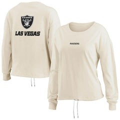 NFL Las Vegas Raiders WEAR by Erin Andrews Women's Long Sleeve Crop Top Shirt