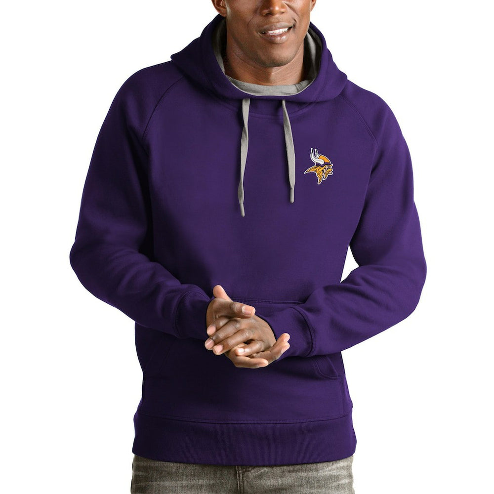 NFL Minnesota Vikings Antigua Logo Victory Pullover Hoodie
