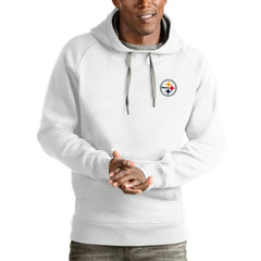 NFL Pittsburgh Steelers Antigua Logo Victory Pullover Hoodie