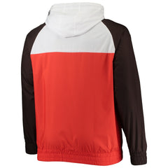 NFL Cleveland Browns Big & Tall League Raglan Quarter-Zip Hoodie