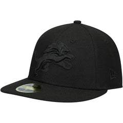 NFL Detroit Lions Black on Black Low Profile 59FIFTY II Fitted Hat