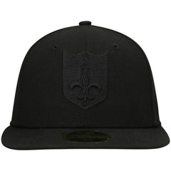 NFL New Orleans Saints Historic Logo Black on Black Low Profile 59FIFTY II Fitted Hat