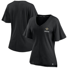 NFL New Orleans Saints Women's Southpaw Flutter V-Neck T-Shirt