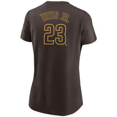 Fernando Tatis Jr. San Diego Padres Women's Name & Number T-Shirt - Brown | Nike