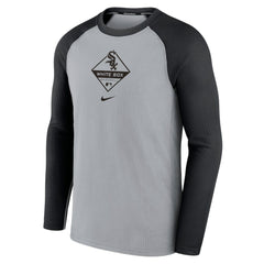 Chicago White Sox Game Authentic Collection Performance Raglan Long Sleeve T-Shirt - Gray/Black | Nike