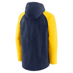 Milwaukee Brewers Authentic Collection Performance Raglan Full-Zip Hoodie - Navy/Gold | Nike