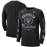 Brooklyn Nets Courtside Retro Elevated Long Sleeve T-Shirt - Black | Nike sale