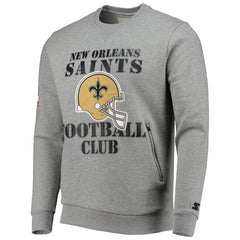 NFL New Orleans Saints Starter Locker Room Throwback End Zone Pullover Sweatshirt