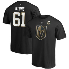 Mark Stone Vegas Golden Knights Fanatics Authentic Stack Player Name & Number Captain Patch T-Shirt
