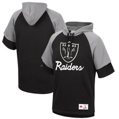 NFL Las Vegas Raiders Home Advantage Raglan Short Sleeve Pullover Hoodie