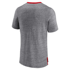 St. Louis Cardinals Iconic Team Element Speckled Ringer T-Shirt - Heathered Gray